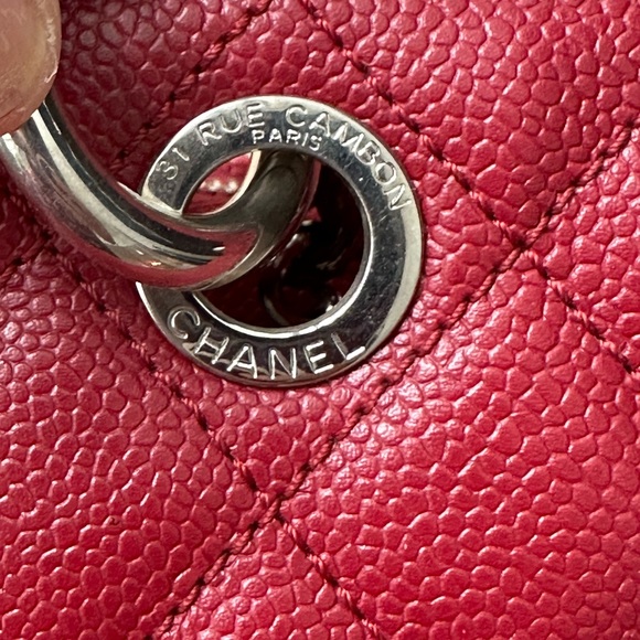 CHANEL Red Caviar GST Tote with Silver Hardware - Picture 9 of 16